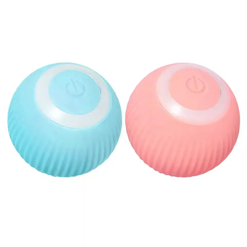 Interactive Automatic Rolling Cat Ball Toy, USB Rechargeable Smart Motion Activated Pet Ball with LED Light, Obstacle Avoidance, Bite Resistant Silicone, Self Play Toy for Indoor Cats & Kittens