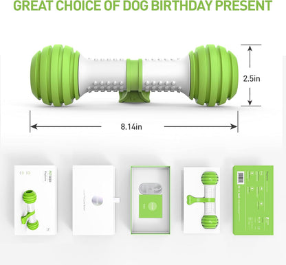 Interactive Dog Toy for Medium & Large Dogs, Motion Activated Automatic Moving Dog Bone, USB Rechargeable Electronic Dog Toy for Boredom, Exercise & Mental Stimulation, Green